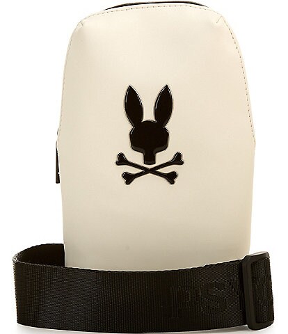 Psycho Bunny Rubberized Embossed Bunny Crossbody Bag