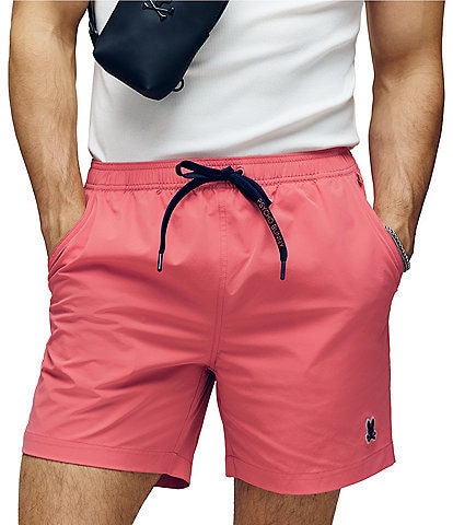 Psycho Bunny Samos Hydro Chromic 5 3/4#double; Inseam Printed Swim Trunks