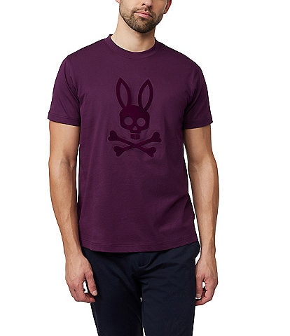Psycho Bunny San Francisco Flocked Graphic Logo Short Sleeve T-Shirt