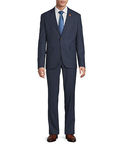 Psycho Bunny Slim Fit Plaid Flat Front 2-Piece Suit