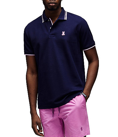 Psycho Bunny Zev Pique Short Sleeve Polo Shirt