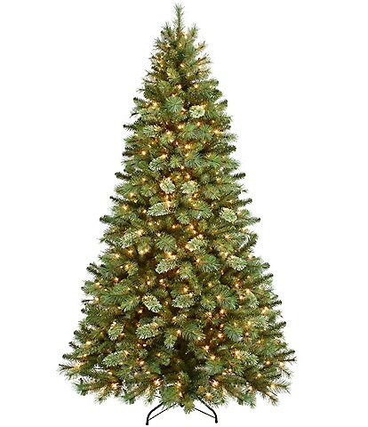 Puleo International Inc. Pre-Lit Tacoma Pine Hard Needle Cashmere 7.5-ft. Christmas Tree