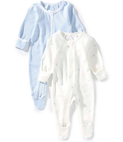 Purebaby 2pk Zip Growsuit