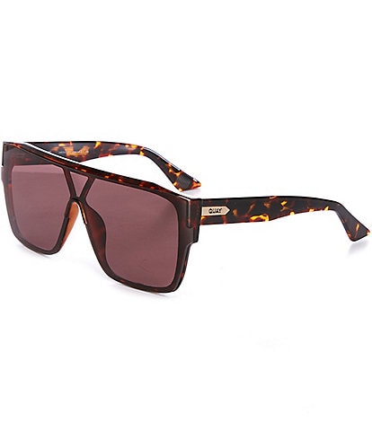 Quay Australia Men's Tempo 54mm Dark Tortoise Polarized Shield Sunglasses