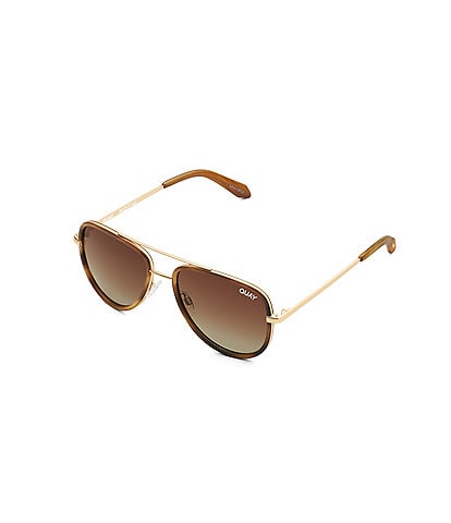 Quay Australia Unisex All in Mini 49mm Polarized Aviator Sunglassses