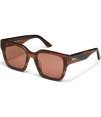 Quay Australia Unisex Drive In 50mm Tortoise Square Sunglasses