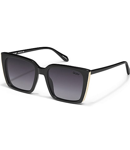 Quay Australia Unisex Front Cover 46mm Square Polarized Sunglasses