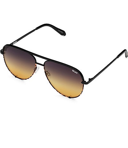 Quay Australia Unisex High Key Two Tone 56mm Aviator Sunglasses