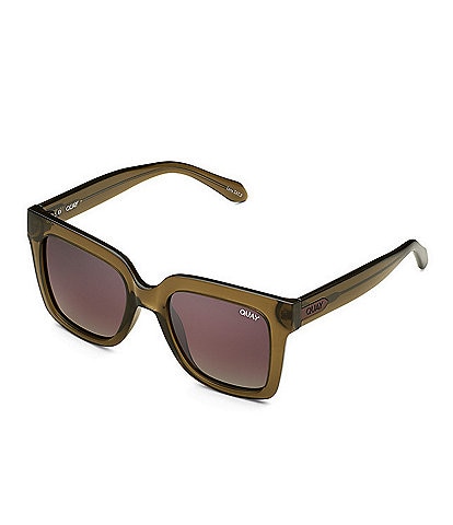 Quay Australia Unisex Icy 46mm Polarized Square Sunglasses