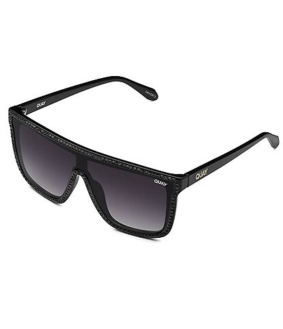 Quay Australia Unisex Nightfall Bling 49mm Shield Sunglasses