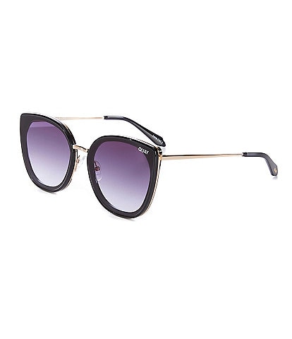 Quay Australia Women's Flat Out 53mm Cat Eye Sunglasses