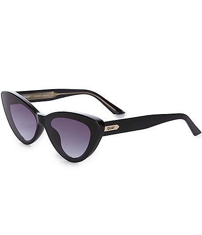 Quay Australia Women's Tempted 46mm Solid Lens Cat Eye Sunglasses