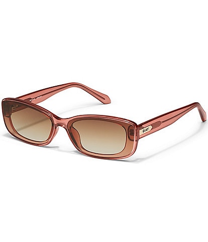 QUAY Women's Vibe Check 35mm Rectangle Sunglasses