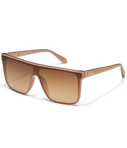 QUAY Unisex Nightfall Medium 49mm Mirrored Shield Sunglasses