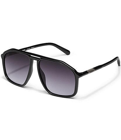 QUAY Unisex Studio Sesh 53mm Aviator Sunglasses