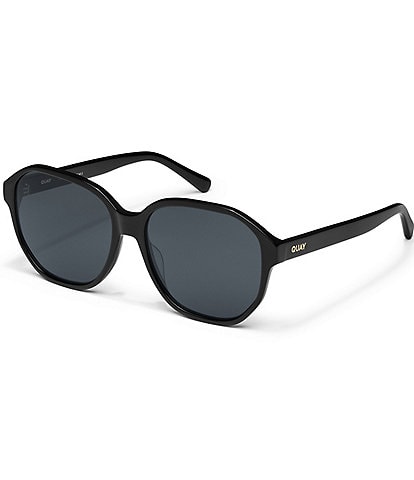 QUAY Women's Guess Again 53mm Polarized Round Sunglasses