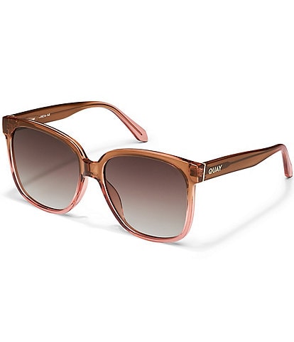 QUAY Women's Wide Awake 54mm Polarized Square Sunglasses