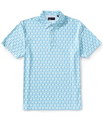 Quieti Box Print Short Sleeve Polo Shirt