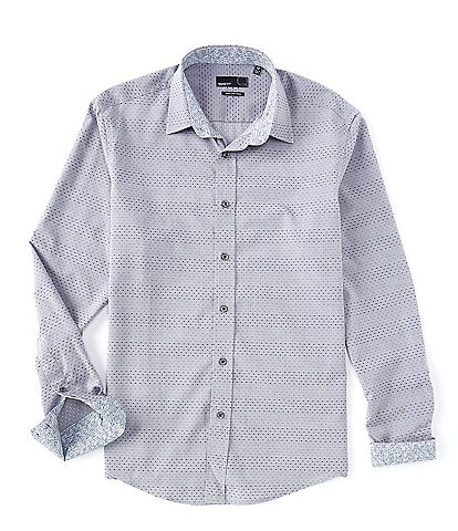 Quieti Dot Dobby Long-Sleeve Woven Shirt