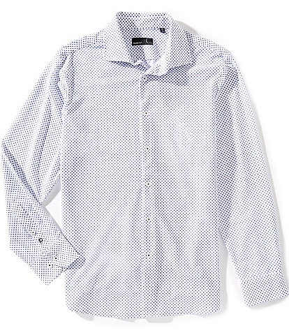 Quieti Geo Print Long Sleeve Woven Shirt