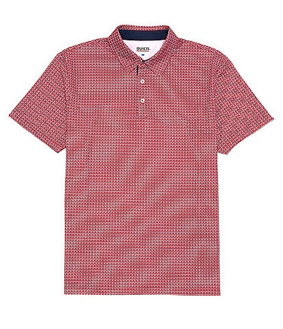 Quieti Geo Print Stretch Short-Sleeve Polo Shirt