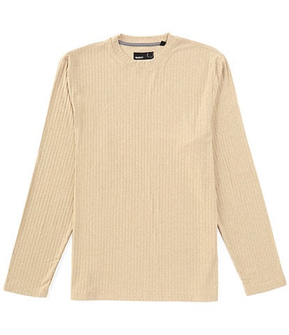 Quieti Heather Rib Knit Long Sleeve T-Shirt