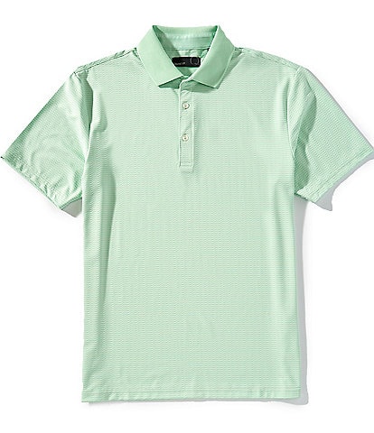 Quieti Mini Geo Print Stretch Short Sleeve Polo Shirt