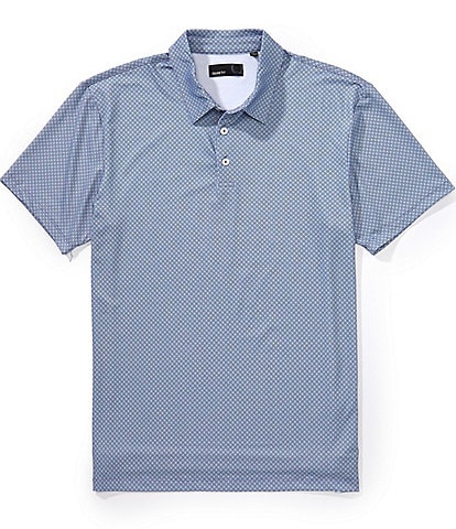 Quieti Mini Print Short Sleeve Polo Shirt