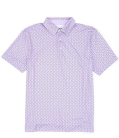 Quieti Petal Print Short-Sleeve Polo Shirt
