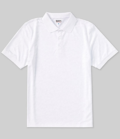 Quieti Solid Jacquard Short Sleeve Polo Shirt