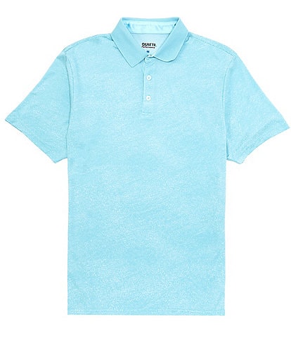 Quieti Speckled Print Short Sleeve Polo Shirt