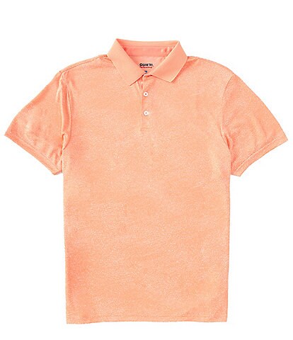Quieti Speckled Print Short Sleeve Polo Shirt