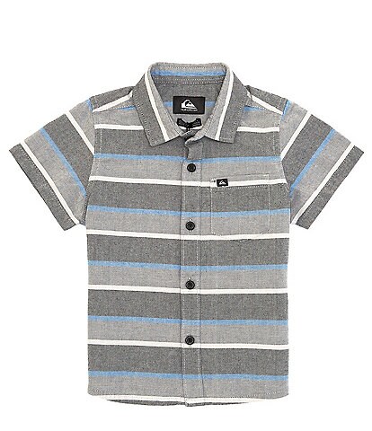 Quiksilver Little Boys 2T-7 Short-Sleeve Cali Sunrise Yarn-Dyed-Stripe Woven Shirt