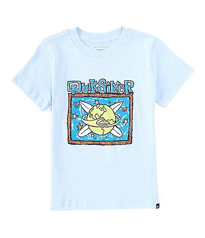 Quiksilver Little Boys 2T-7 Short Sleeve Surf The Earth Graphic T-Shirt