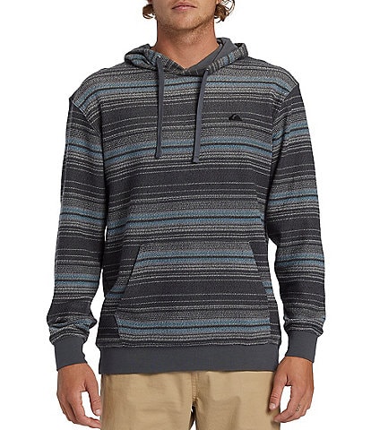 Quiksilver Long Sleeve Great Otway Dark Striped Hoodie