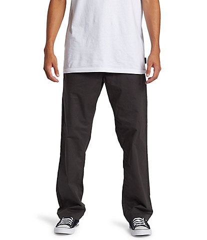 Quiksilver Regular Fit Straight Leg Stretch Twill Beach Pants