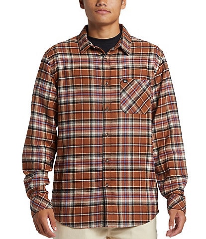 Quiksilver Ridgebury Long Sleeve Plaid Brushed Flannel Shirt