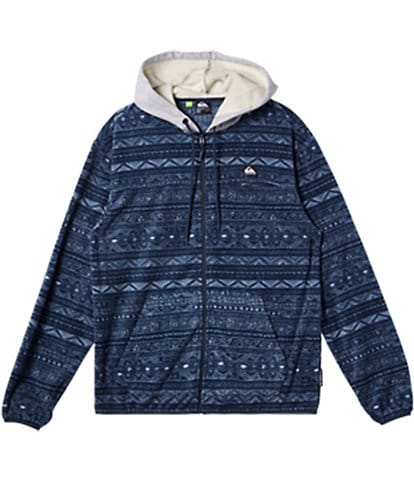 Quiksilver Surf Days Polar Fleece Plaid Hooded Jacket