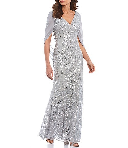 silver night gown