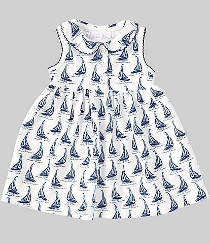 Rachel Riley Baby Girl 6-24 Months Sleeveless Sailboat Jersey Dress