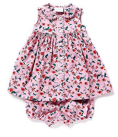 Rachel Riley Baby Girls 6-24 Months Sleeveless Botanical Button Front Dress