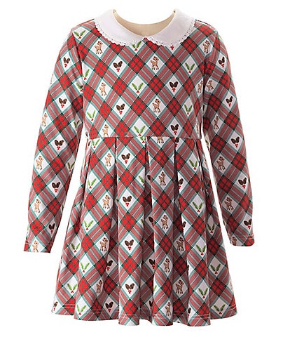 Rachel Riley Little/Big Girl 2-10 Peter Pan Collar Long Sleeve Printed Jersey Dress