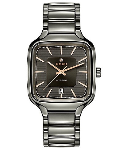 Radio Unisex True Square Automatic Ceramic Bracelet Watch
