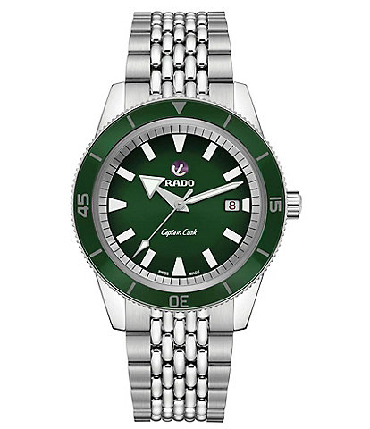 RADO Men's Captain Cook Automatic Stainless Steel Green Watch