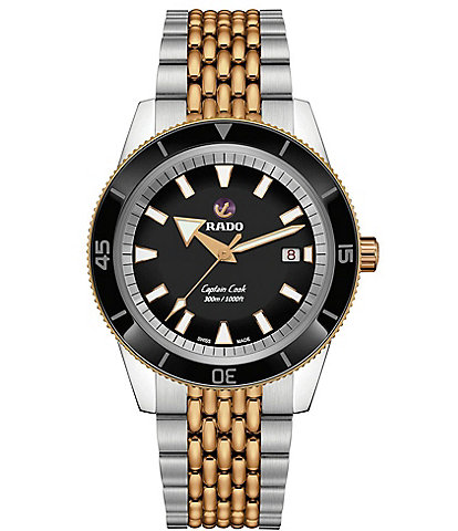 RADO Men's Captain Cook Automatic Two Tone Stainless Steel Bracelet Watch