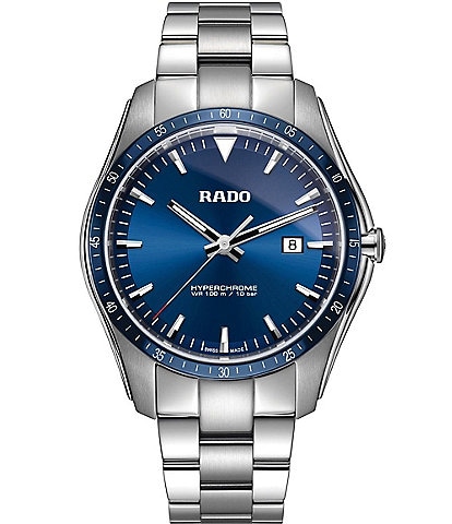RADO Men's HyperChrome Blue Dial Analog Bracelet Watch