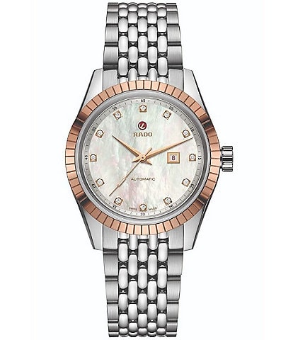 RADO Men's HyperChrome Classic Automatic Diamonds Stainless Steel Bracelet Watch