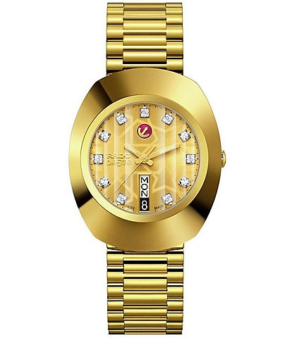 RADO Men's Original Automatic Gold Stainless Steel Bracelet Watch