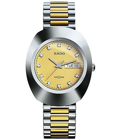 RADO Men's Original Automatic Quartz Analog Two Tone Stainless Steel Bracelet Watch