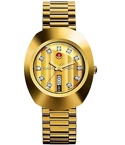 RADO Men's The Original Automatic Gold Stainless Steel Bracelet Watch